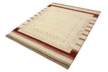 Gabbeh Rug - Loribaft Indus - 199 x 158 cm - light beige