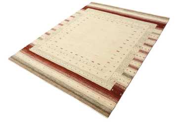 Alfombra Gabbeh - Loribaft Indus - 199 x 155 cm - beige claro