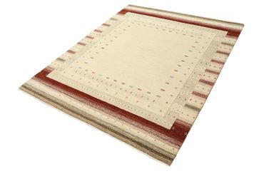 Gabbeh Rug - Loribaft Indus - 198 x 156 cm - light beige