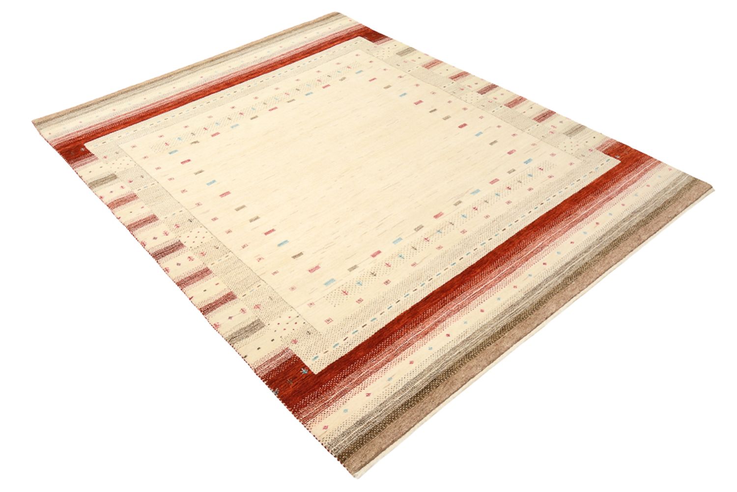 Tappeto Gabbeh - Loribaft Indus - 194 x 154 cm - beige chiaro