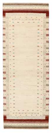 Loper Gabbeh Tapijt - Loribaft Indus - 243 x 84 cm - licht beige