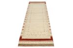 Løper Gabbeh teppe - Loribaft Indus - 243 x 84 cm - lys beige