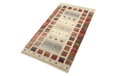 Tapete Gabbeh - Loribaft Indus - 141 x 76 cm - multicolorido