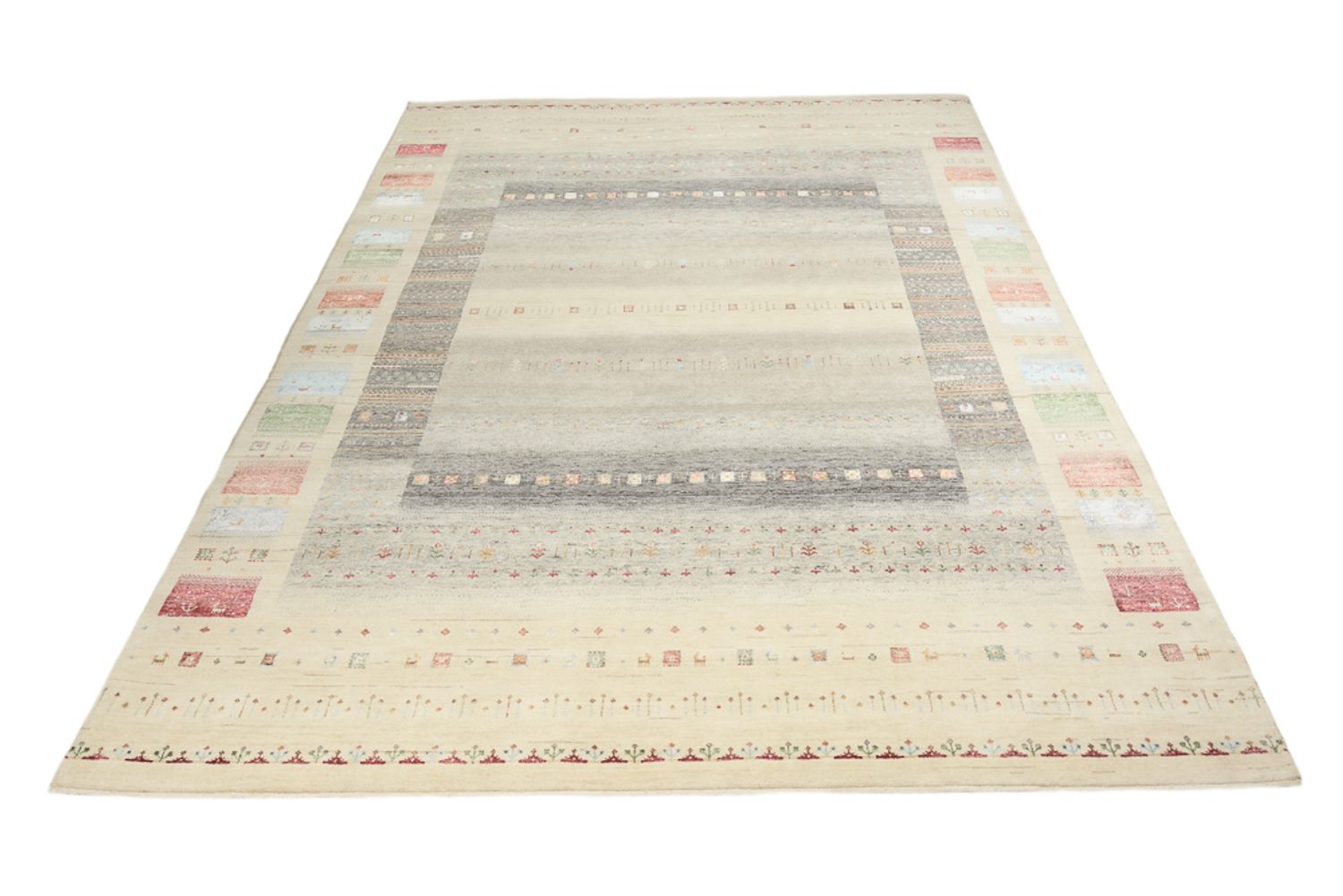 Tappeto Gabbeh - Loribaft Indus - 351 x 248 cm - beige chiaro