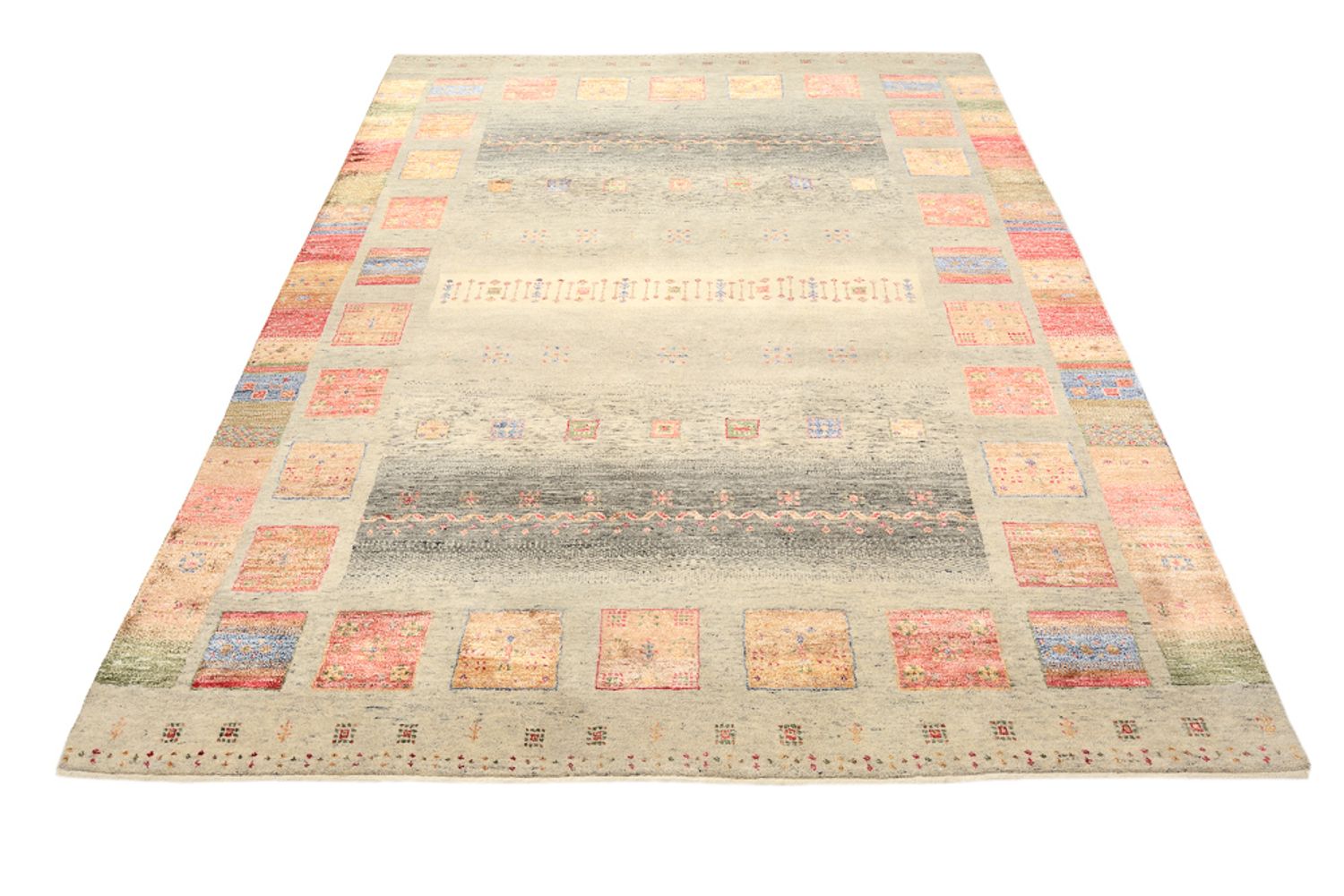 Alfombra Gabbeh - Loribaft Indus - 241 x 176 cm - multicolor