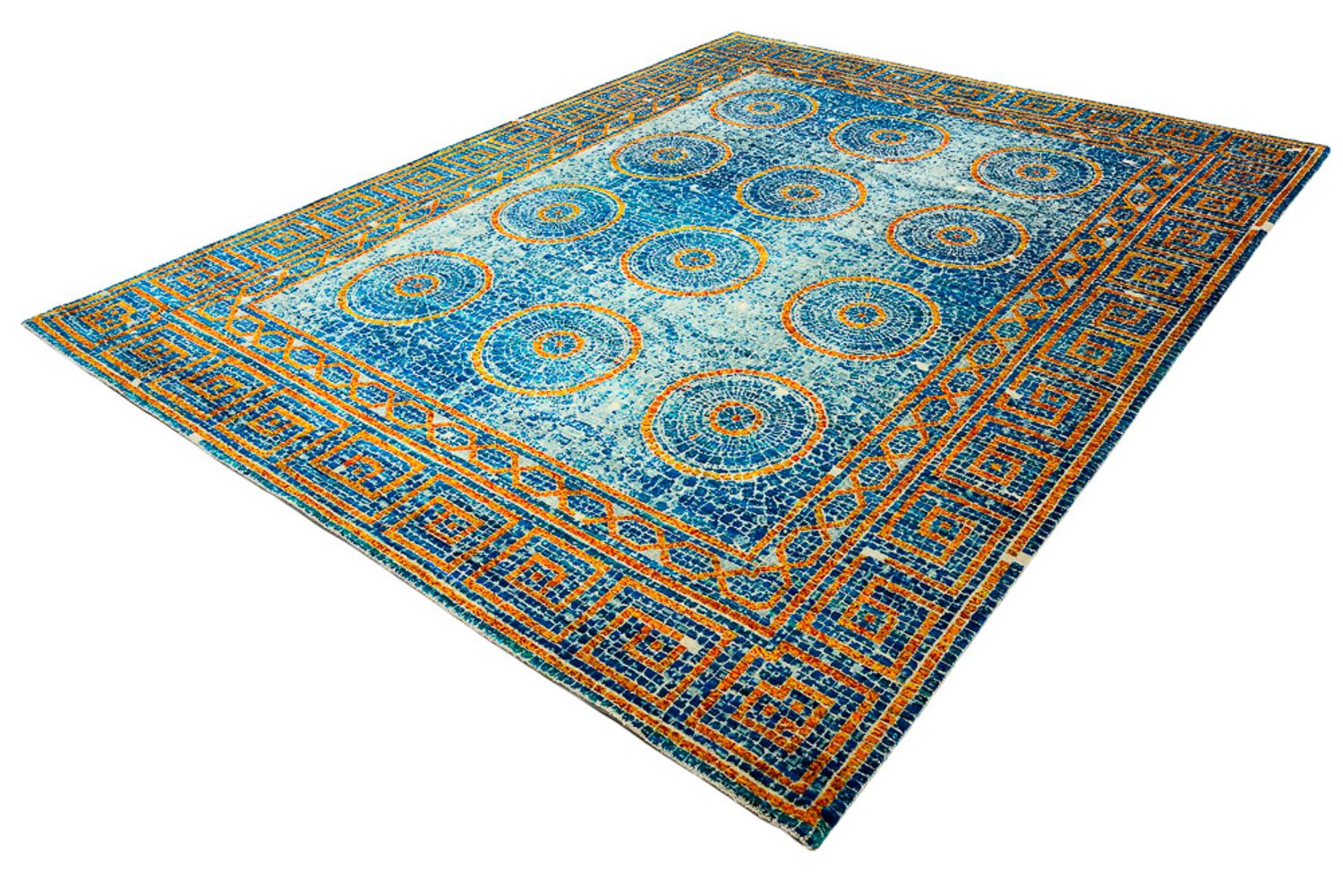 Alfombra de diseño - 309 x 245 cm - azul