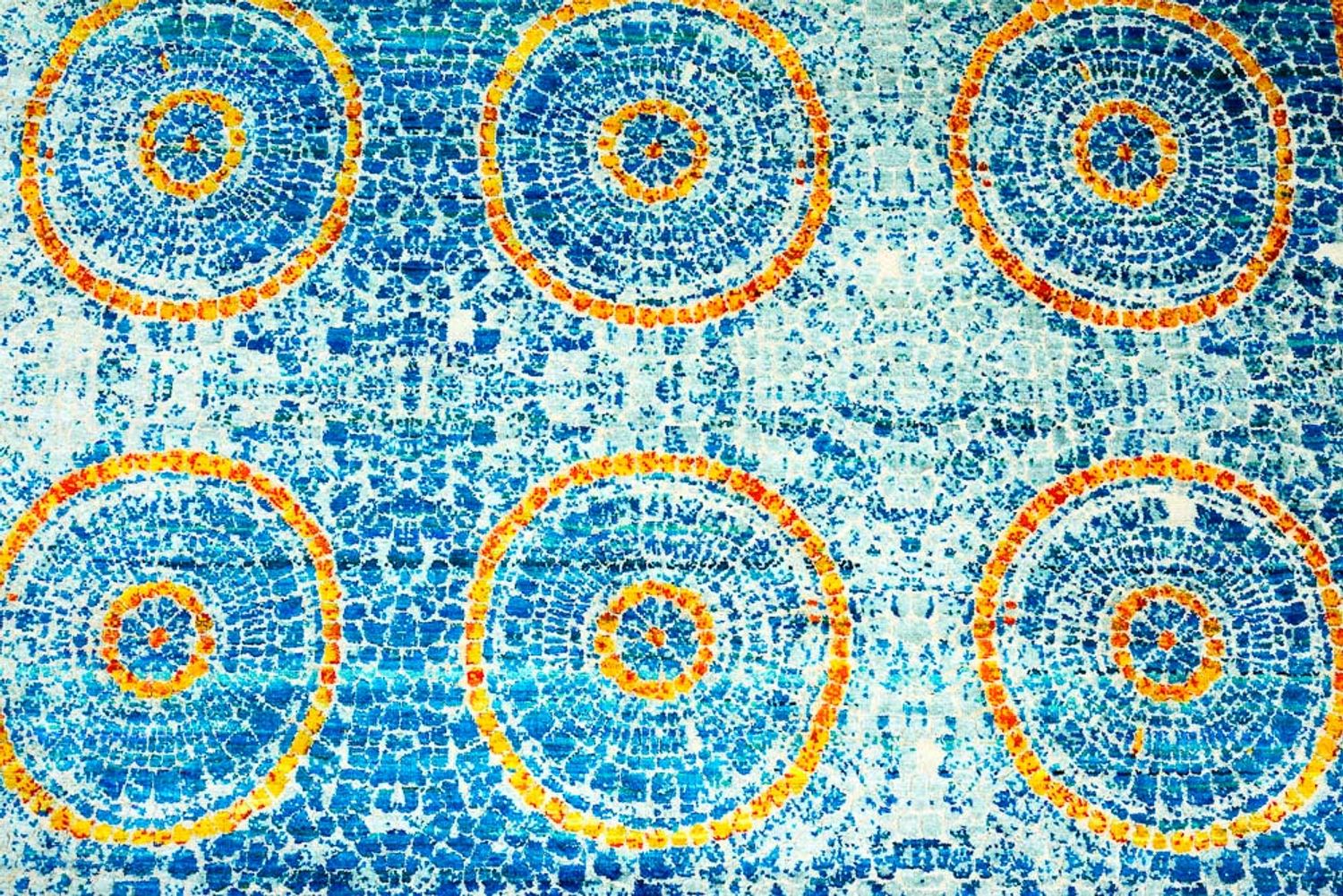 Alfombra de diseño - 309 x 245 cm - azul