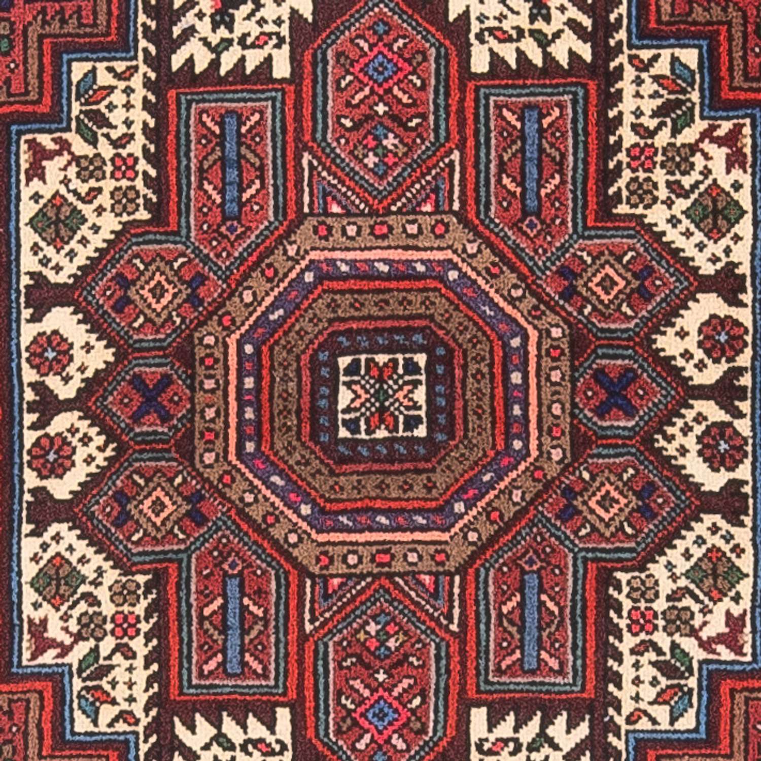 Perský koberec - Nomádský - 133 x 74 cm - rezavá