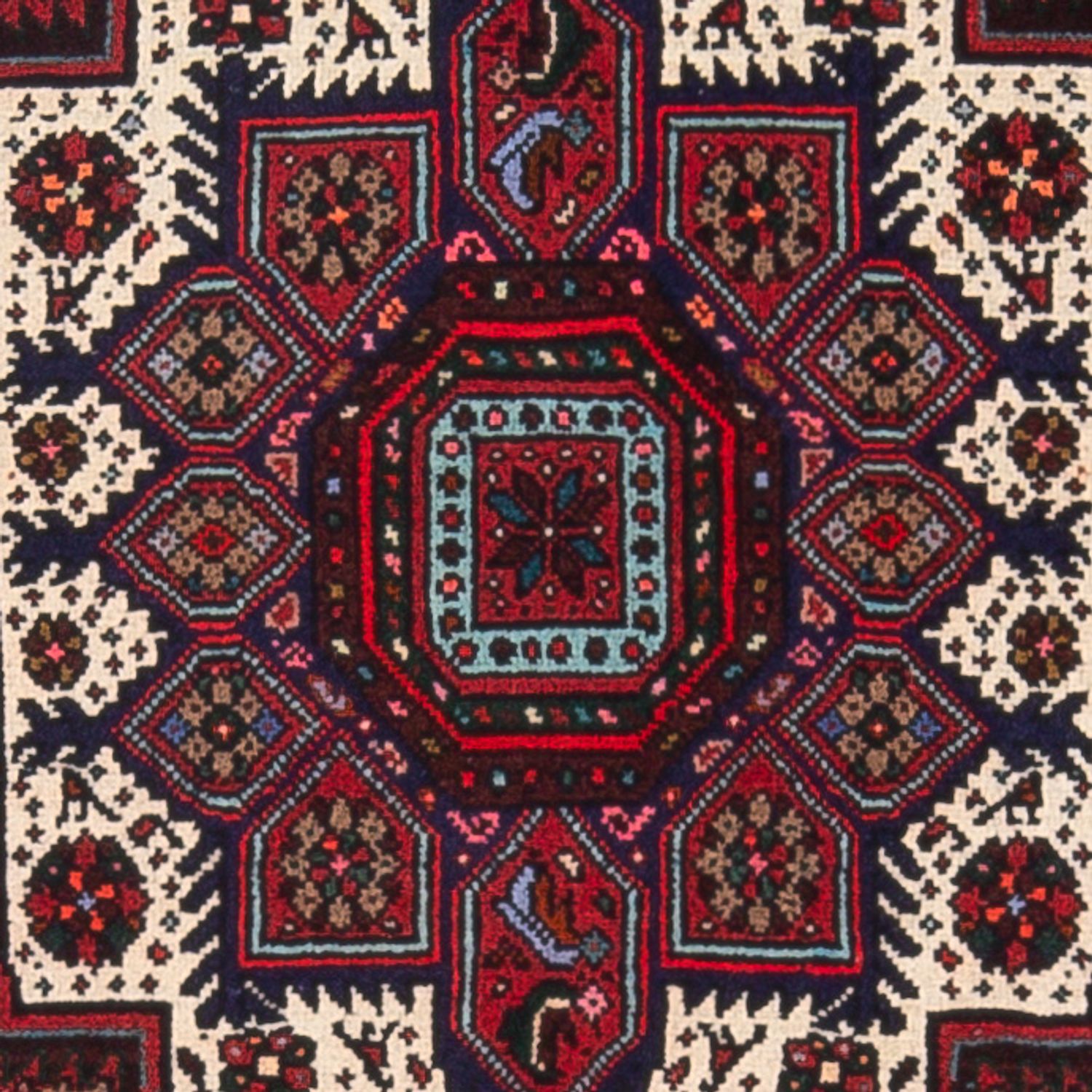 Tapis persan - Nomadic - 117 x 81 cm - rouge