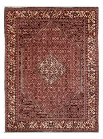 Alfombra persa - Bidjar - 340 x 250 cm - rojo oscuro