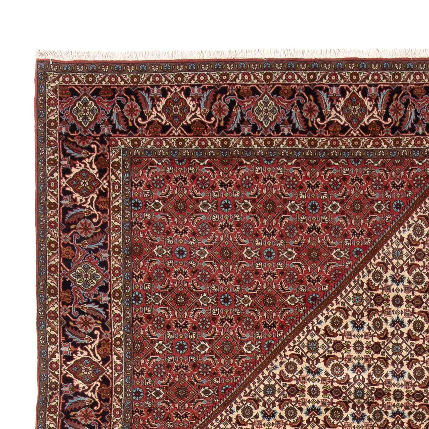 Tapis persan - Bidjar - 336 x 251 cm - rouge foncé