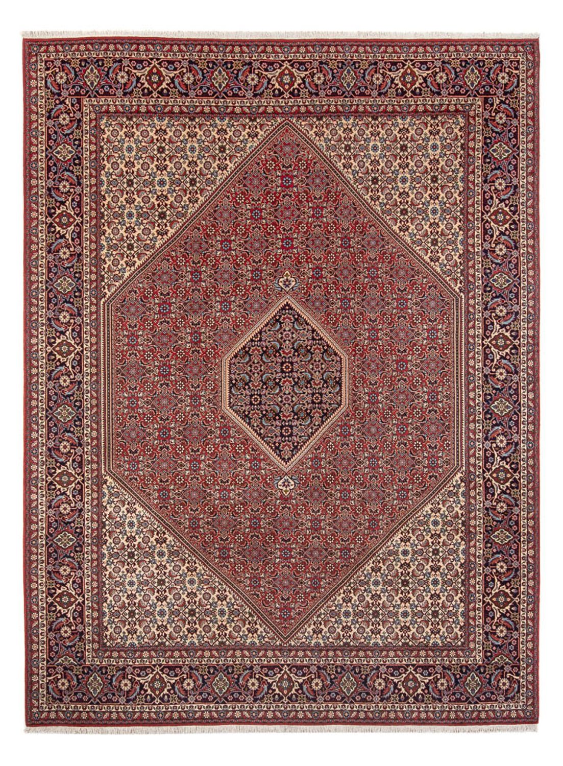 Tapis persan - Bidjar - 341 x 246 cm - rouge foncé