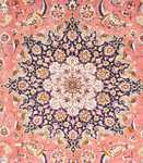 Hedvábný koberec - Ghom Silk - Premium čtvercový  - 247 x 247 cm - světle červená