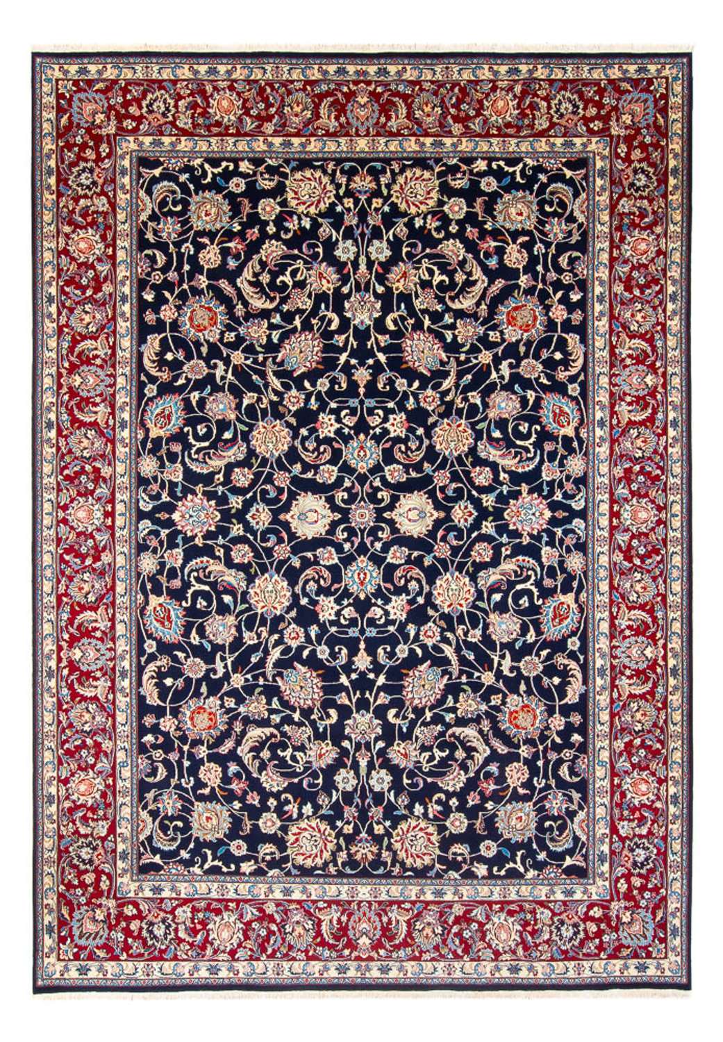 Persisk teppe - klassisk - 348 x 248 cm - mørkeblå