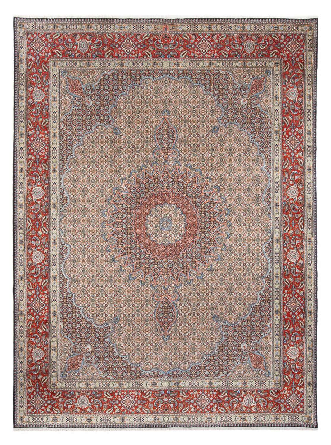 Persisk teppe - klassisk - 345 x 243 cm - lysebrun