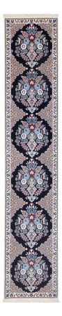 Tapis de couloir Tapis persan - Nain - Premium - 228 x 48 cm - bleu foncé