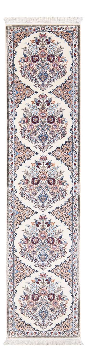 Runner Perský koberec - Nain - Premium - 204 x 50 cm - krémová