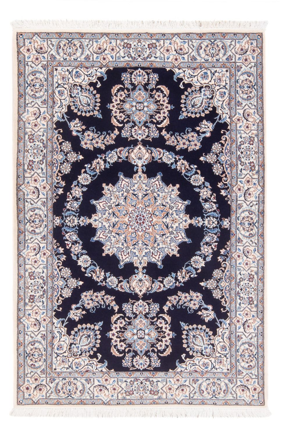 Alfombra Persa - Nain - Prima - 147 x 100 cm - azul oscuro