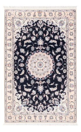 Tapis persan - Nain - Premium - 141 x 93 cm - bleu foncé