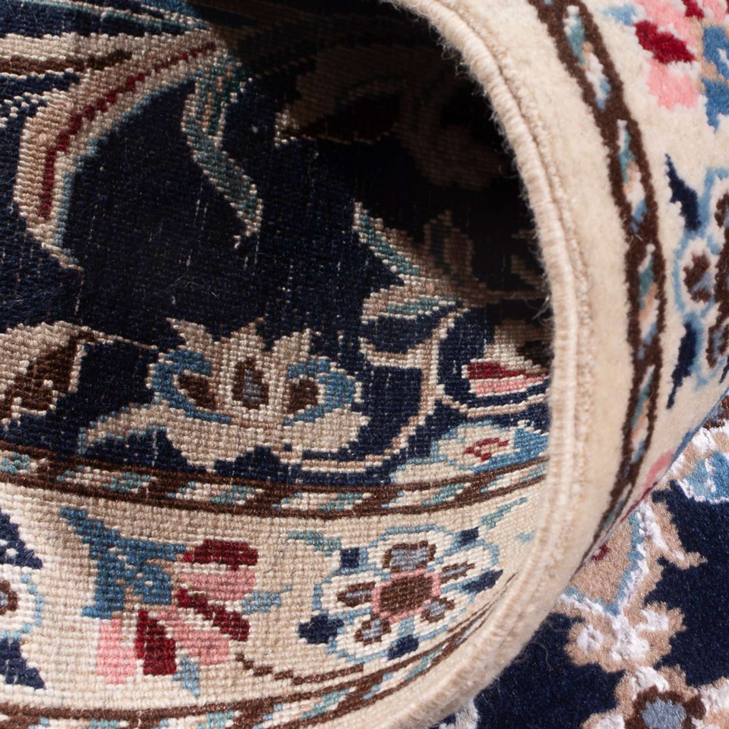 Persisk teppe - Nain - Premium - 112 x 57 cm - mørkeblå