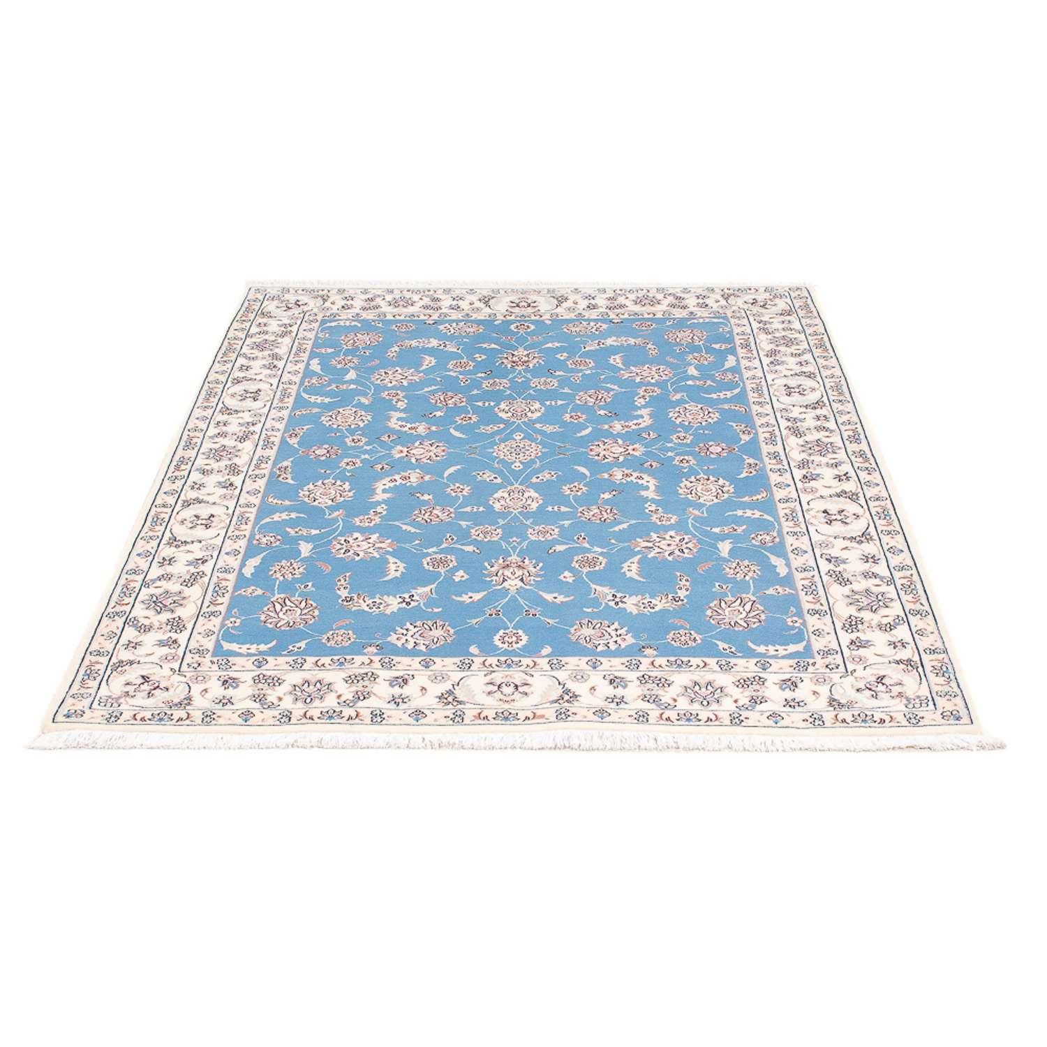 Tapis persan - Nain - Premium - 155 x 110 cm - bleu