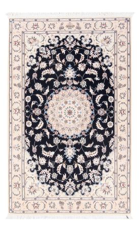 Tapis persan - Nain - Premium - 144 x 90 cm - bleu foncé