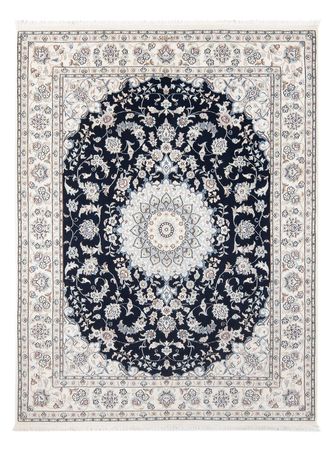 Tapis persan - Nain - Premium - 196 x 150 cm - bleu foncé