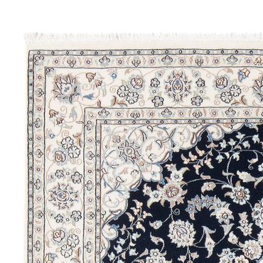 Tapis persan - Nain - Premium - 196 x 150 cm - bleu foncé