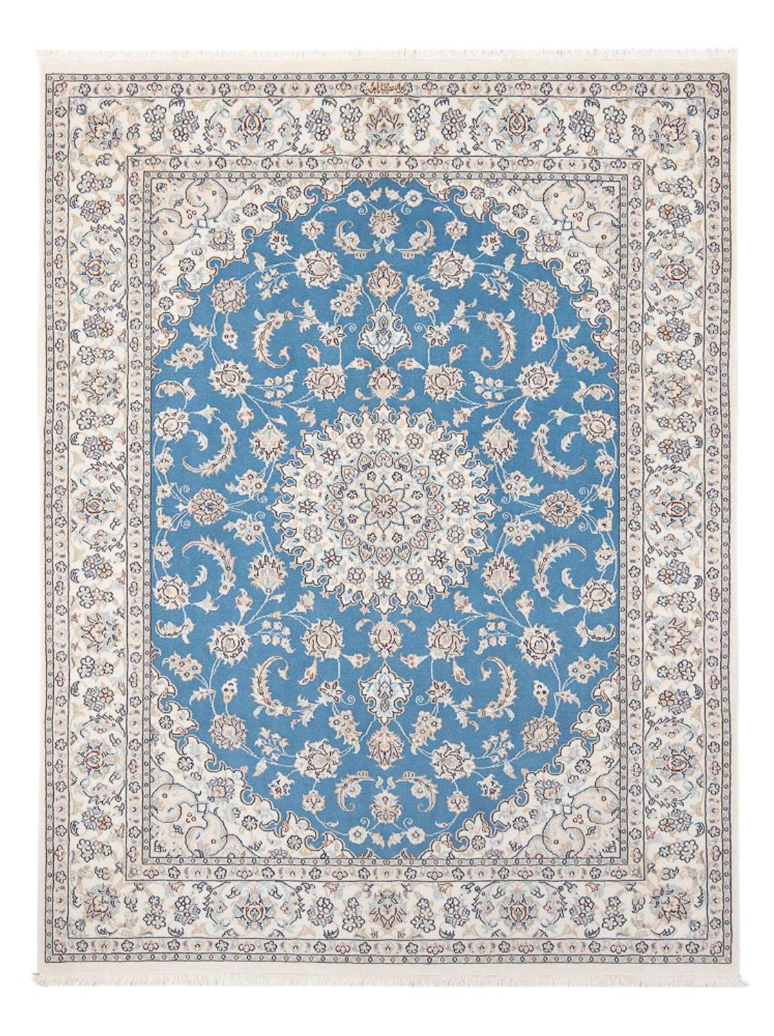 Tapis persan - Nain - Premium - 206 x 147 cm - bleu