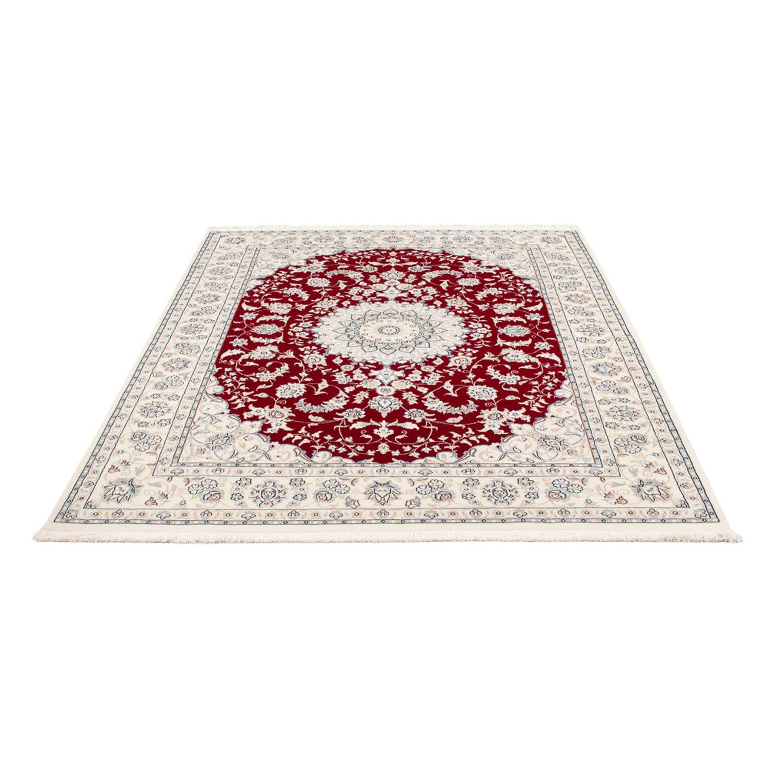 Tapis persan - Nain - Premium - 200 x 146 cm - rouge