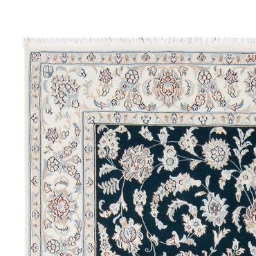 Tapis persan - Nain - Premium - 210 x 148 cm - bleu foncé