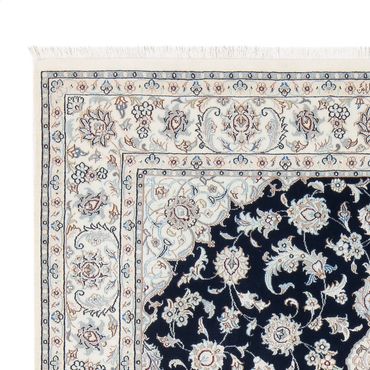 Tapete Persa - Nain - Premium - 202 x 150 cm - azul escuro