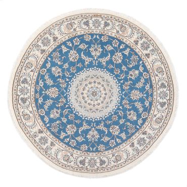 Tapis persan - Nain - Premium ronde  - 152 x 150 cm - bleu