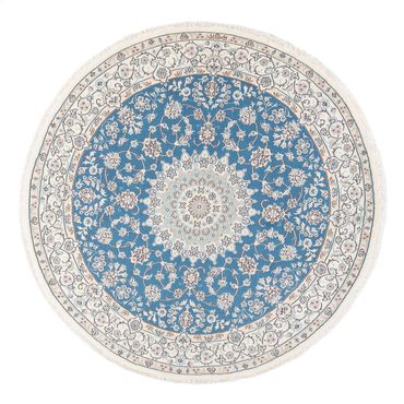 Perzisch tapijt - Nain - Premium rond  - 157 x 150 cm - blauw