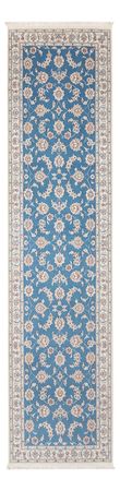 Tapis de couloir Tapis persan - Nain - Premium - 298 x 80 cm - bleu