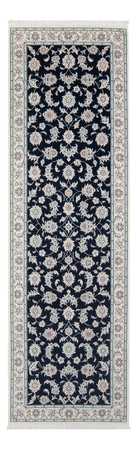 Alfombra de pasillo Alfombra Persa - Nain - Prima - 248 x 82 cm - azul oscuro