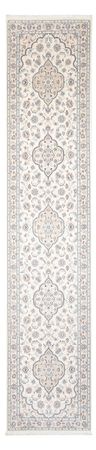 Tapis de couloir Tapis persan - Nain - Premium - 390 x 93 cm - crème