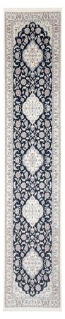 Corredor Tapete Persa - Nain - Premium - 388 x 88 cm - azul escuro