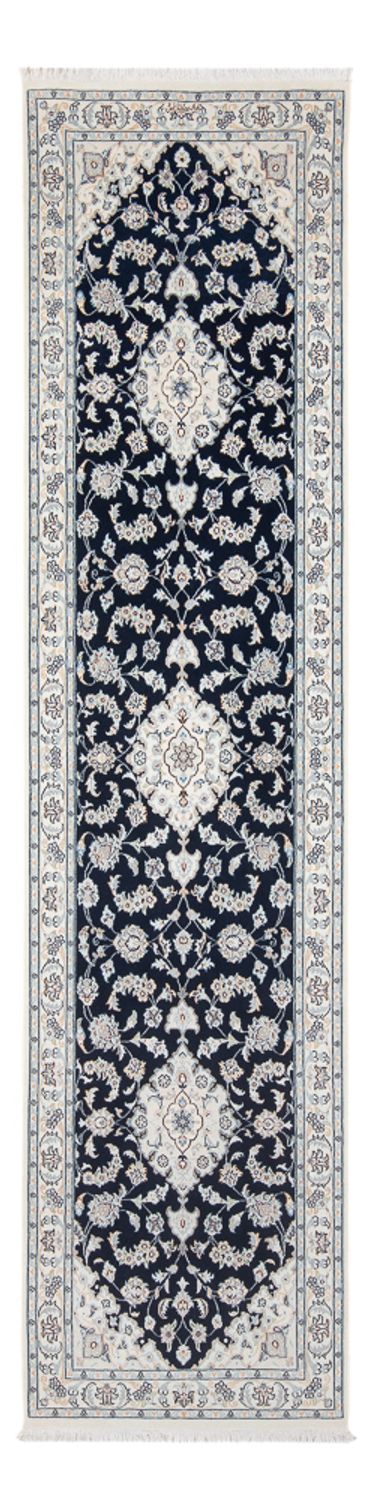 Runner Perser Rug - Nain - Premium - 302 x 81 cm - dark blue