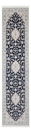 Tapis de couloir Tapis persan - Nain - Premium - 295 x 80 cm - bleu foncé