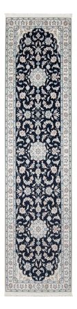 Loper Perzisch tapijt - Nain - Premium - 305 x 82 cm - donkerblauw