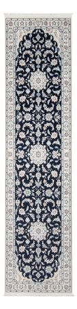 Alfombra de pasillo Alfombra Persa - Nain - Prima - 296 x 81 cm - azul oscuro