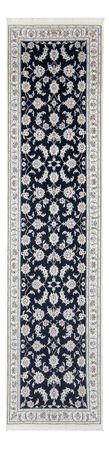 Corredor Tapete Persa - Nain - Premium - 301 x 82 cm - azul escuro