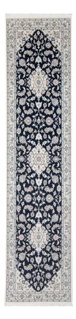 Corredor Tapete Persa - Nain - Premium - 300 x 80 cm - azul escuro