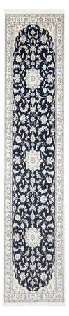 Loper Perzisch tapijt - Nain - Premium - 322 x 80 cm - donkerblauw