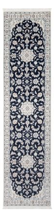 Tapis de couloir Tapis persan - Nain - Premium - 301 x 83 cm - bleu foncé