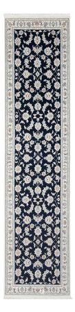 Tapis de couloir Tapis persan - Nain - Premium - 302 x 82 cm - bleu foncé