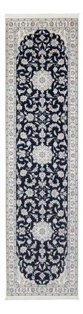 Alfombra de pasillo Alfombra Persa - Nain - Prima - 297 x 82 cm - azul oscuro