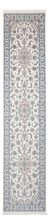 Tapis de couloir Tapis persan - Nain - Premium - 343 x 84 cm - crème