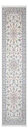 Tapis de couloir Tapis persan - Nain - Premium - 345 x 84 cm - crème